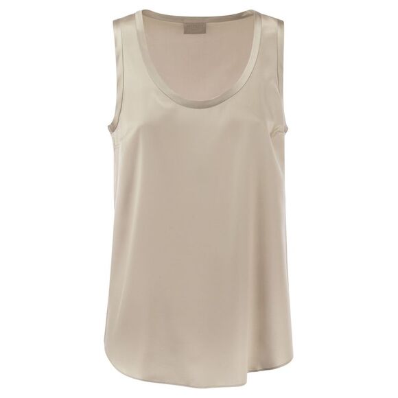 Brunello Cucinelli Women Stretch Silk Satin Top